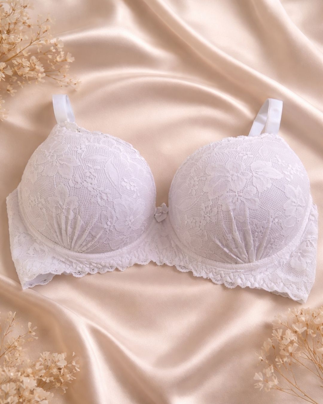 Conjunto branco de renda com calcinha Fio Duplo Casamento, lua de mel P ao Plus Size. Suti&atilde; branco para casamento, lua de mel. Suti&atilde; Branco de renda para festa